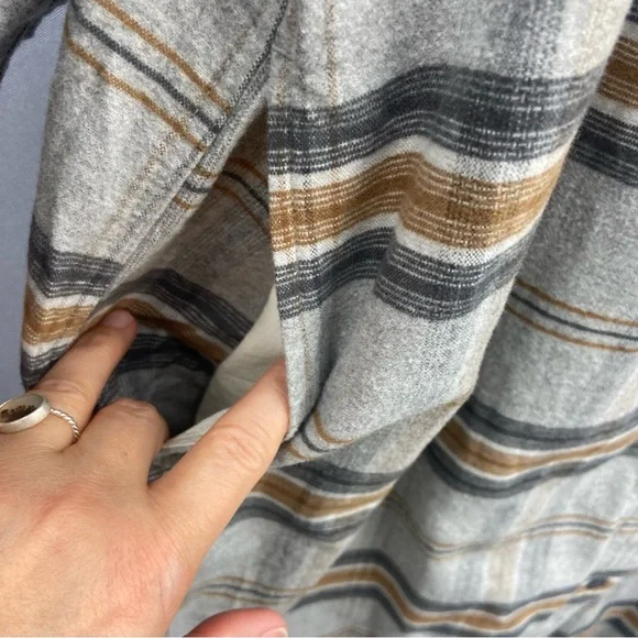 Muji Australia Cotton Plaid Flannel Midi Maxi Shirt Dress Size Large - Picture 4 of 8